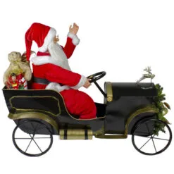 30" Musically Animated Santa In Classic Car -Christmas decorations Shop 0163046503c