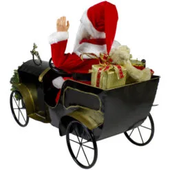 30" Musically Animated Santa In Classic Car -Christmas decorations Shop 0163046503d