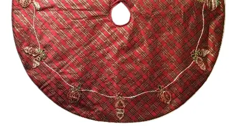 52" Red Plaid Tree Skirt 3 52" Red Plaid Tree Skirt
