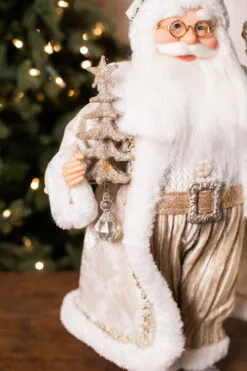 18" Champagne & Silver Standing Santa 9 18" Champagne & Silver Standing Santa -Christmas decorations Shop 0163052179b