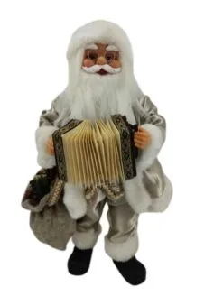 17" Animated Santa Playing Accordion
