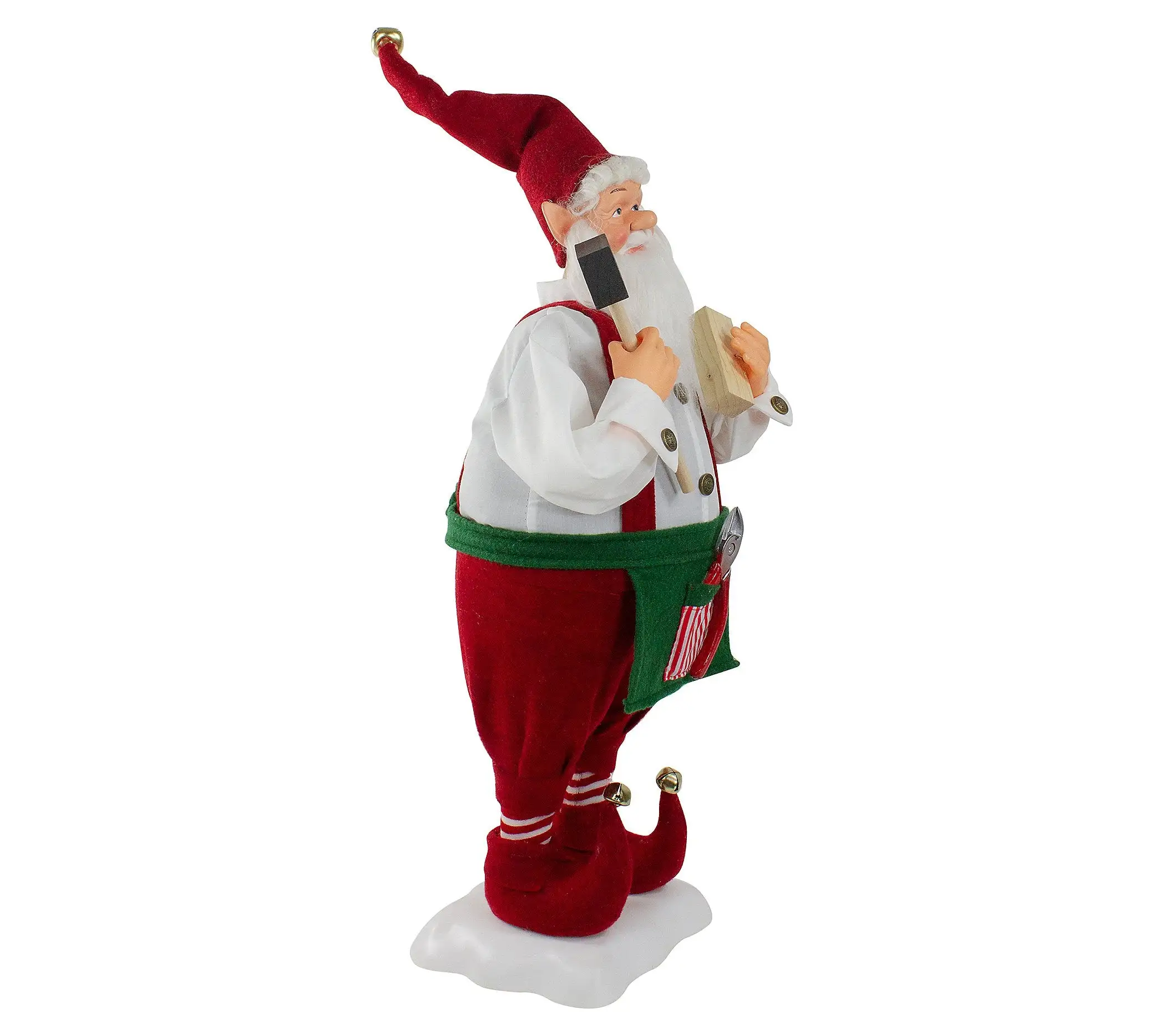 2 FT Animated Elf Santa With Hammer 8 2 FT Animated Elf Santa With Hammer - Image 6