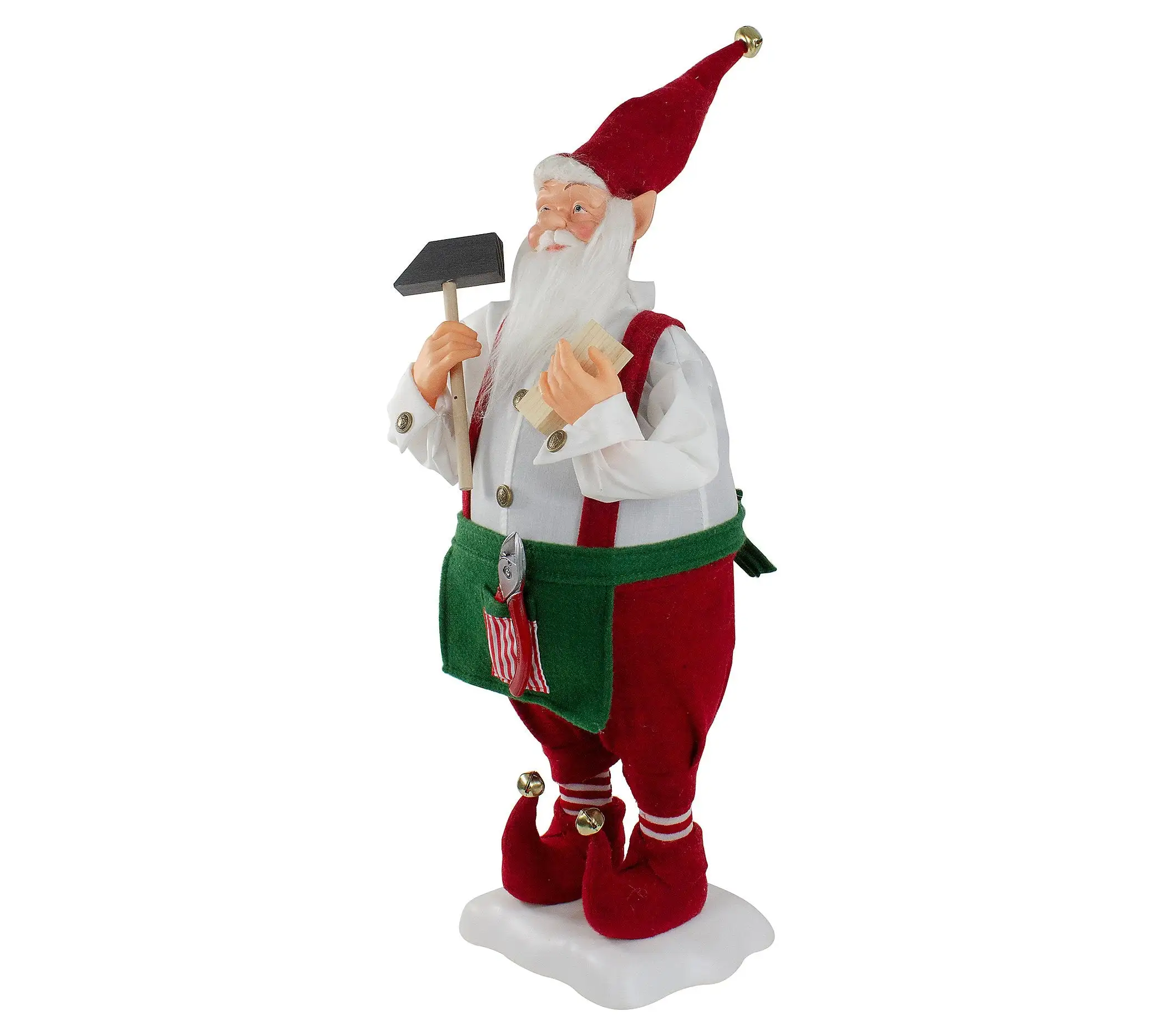 2 FT Animated Elf Santa With Hammer 6 2 FT Animated Elf Santa With Hammer - Image 4