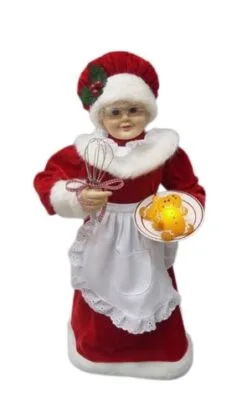 2 FT Animated Dancing Mrs. Claus With Gingerbread