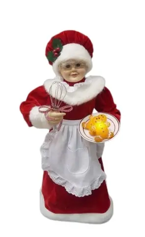 2 FT Animated Dancing Mrs. Claus With Gingerbread 3 2 FT Animated Dancing Mrs. Claus With Gingerbread
