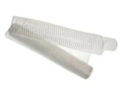 20" X 10 YD White & Silver Metallic Mesh