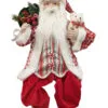 2 FT Peppermint Candy Santa With Teddy Bear -Christmas decorations Shop 0671401898