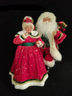 18" Mr & Mrs Santa Claus Set Of 2