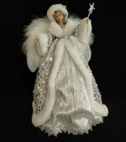 16" White & Silver Fairy Tree Topper