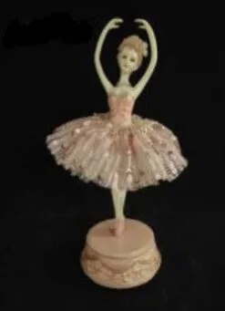 13" Pink Ballerina Music Box