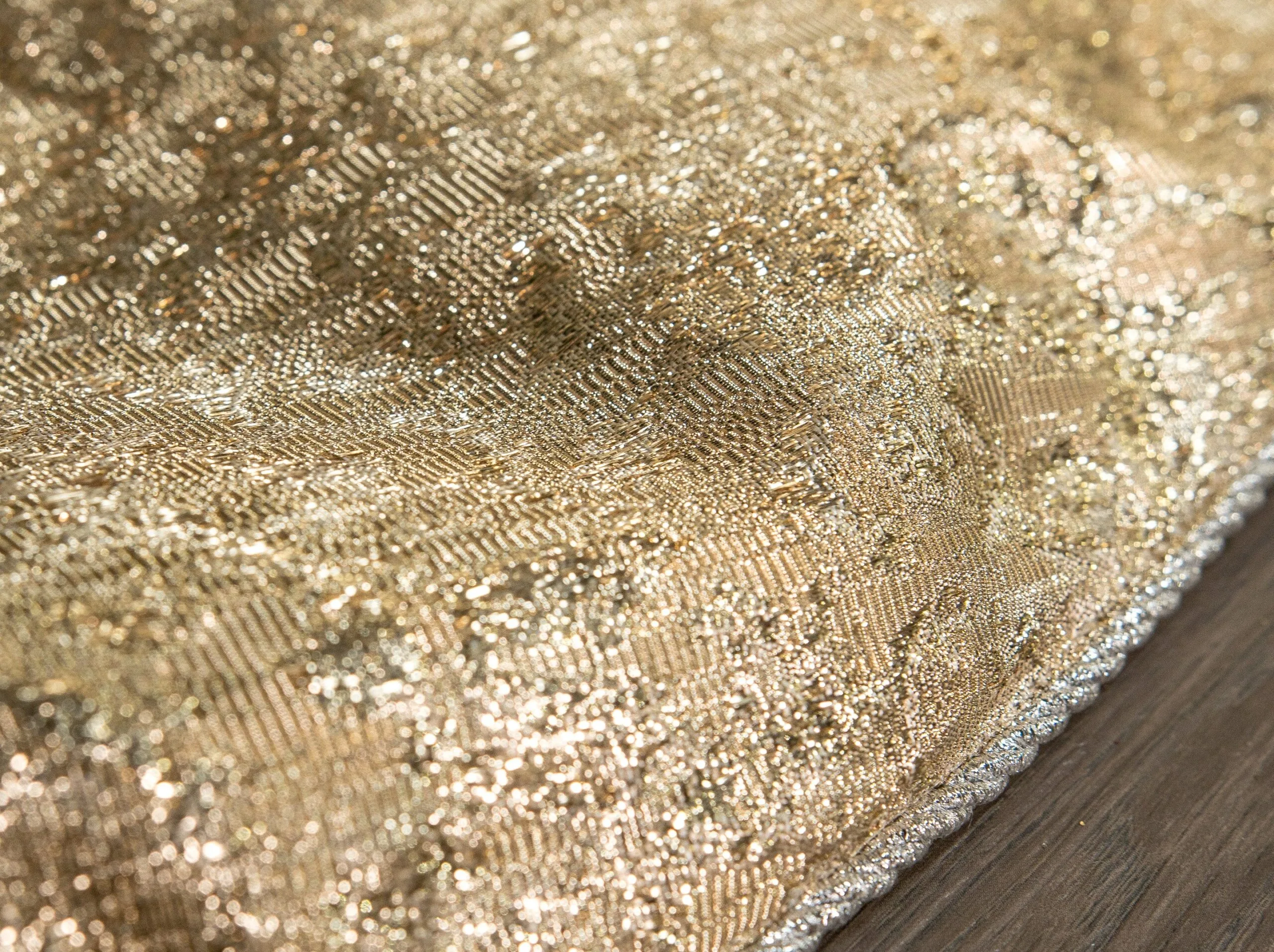 48" Golden Mesh Filigree Tree Skirt 4 48" Golden Mesh Filigree Tree Skirt - Image 2