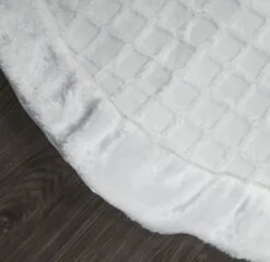 48" White Fuzzy Tree Skirt -Christmas decorations Shop 0671402113 2