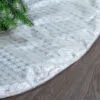 48" White & Silver Tree Skirt With Silver Edge Trim 1 48" White & Silver Tree Skirt With Silver Edge Trim -Christmas decorations Shop 0671402121