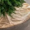 48" Gold Glitter Tree Skirt With Gold Edge Trim 2 48" Gold Glitter Tree Skirt With Gold Edge Trim -Christmas decorations Shop 0671402125