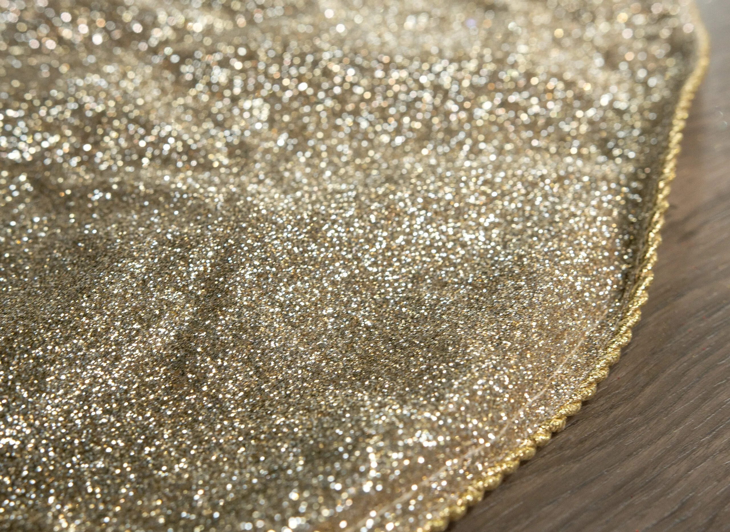 30" Light Gold Tree Skirt With Gold Edge Trim 4 30" Light Gold Tree Skirt With Gold Edge Trim - Image 2