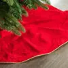 30" Red Velvet Tree Skirt With Gold Edge Trim 1 30" Red Velvet Tree Skirt With Gold Edge Trim -Christmas decorations Shop 0671402133