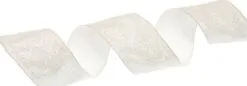2.5" X 10 YD White With Silver Glitter Ribbon Set Of 3