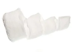 4" X 10 YD White Plush Ribbon