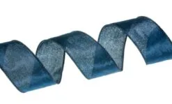 2.5" X 10 YD Navy Blue Velvet Ribbon Set Of 3