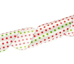 4" X 10 YD Red & Green Polka Dot Ribbon -Christmas decorations Shop 0671402687 1