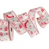 1.5" X 10 YD White & Red Santa Ho-Ho-Ho Ribbon Set Of 3 1 1.5" X 10 YD White & Red Santa Ho-Ho-Ho Ribbon Set Of 3 -Christmas decorations Shop 0671402793
