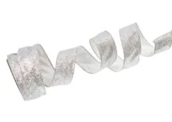1.5" X 10 YD Silver Glitter Ribbon Set Of 3