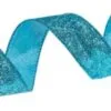 1.5" X 10 YD Turquoise Glitter Ribbon Set Of 3 -Christmas decorations Shop 0671402801B
