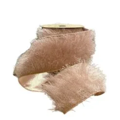 4 "X 10 YD Pink Fringe Ribbon