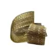 4" X 5 YD Platinum Metallic Dupion Double Jewel Trim Ribbon -Christmas decorations Shop 0671402992
