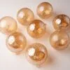 5" Champagne Beaded Ball Ornament Set Of 9 -Christmas decorations Shop 0671404500 1