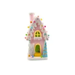 14" Pink Jolly Candy House