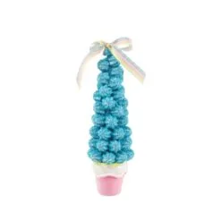 15" Blue Meringue Cookie Tree Set Of 2