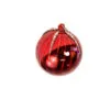 5" Red Glass Ball With White Beads Ornament Set Of 6 -Christmas decorations Shop 0671406020
