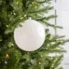 8" White Shiny Glass Ball Set Of 2 -Christmas decorations Shop 0671406651 1