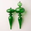 10" Green Finial Assorted Set Of 2 -Christmas decorations Shop 0671406653 1
