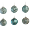3" Blue Glass Assorted Set Of 12 -Christmas decorations Shop 0671406703