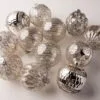 4" Pewter Glass Ball Ornament Assorted Set Of 12 -Christmas decorations Shop 0671406710 1