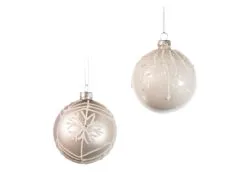 3" White With Glitter Assorted Ornament Set Of 12 -Christmas decorations Shop 0671406835 3