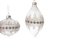 3" Crystal Glass With Beading Assorted Ornament Set Of 12 8 3" Crystal Glass With Beading Assorted Ornament Set Of 12 -Christmas decorations Shop 0671406846 2