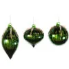 3" Shiny Green Glass Assorted Ornament Set Of 12 -Christmas decorations Shop 0671406849 3