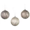 4" Silver Glittered Assorted Ornament Set Of 12 -Christmas decorations Shop 0671406864a