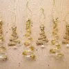 5-8" Clear & Gold Swirled Tree Assorted Ornament Set Of 12 -Christmas decorations Shop 0671406903 1