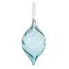 6" Arctic Blue Glass Finial Set Of 12 -Christmas decorations Shop 0671406905a