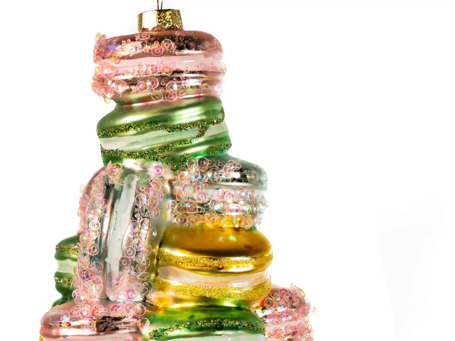 6" Macarons On A Plate Ornament Set Of 6 5 6" Macarons On A Plate Ornament Set Of 6 - Image 3