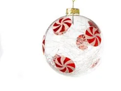 3" Peppermint Polka Dot Assorted Glass Set Of 12 -Christmas decorations Shop 0671406914bb