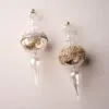 9" Clear Gold Glitter Finial Set Of 6 2 9" Clear Gold Glitter Finial Set Of 6 -Christmas decorations Shop 0671406927 1