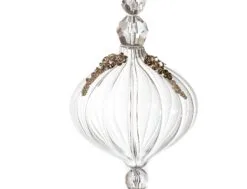 7" Clear Jeweled Onion Drops Set Of 6 -Christmas decorations Shop 0671406934a