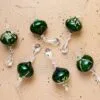 7" Green Mercury Jeweled Onion Drops Set Of 6 -Christmas decorations Shop 0671406936c 1