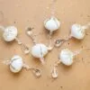 7" White Jeweled Onion Drops Set Of 6 -Christmas decorations Shop 0671406937c 1