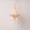 6.75" Gold Glass Chandelier Drop Ornament Set Of 4 -Christmas decorations Shop 0671406941 1